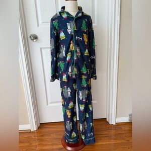 Star Wars Button Down Collared Christmas Themed PJ Set Size Small 6/7